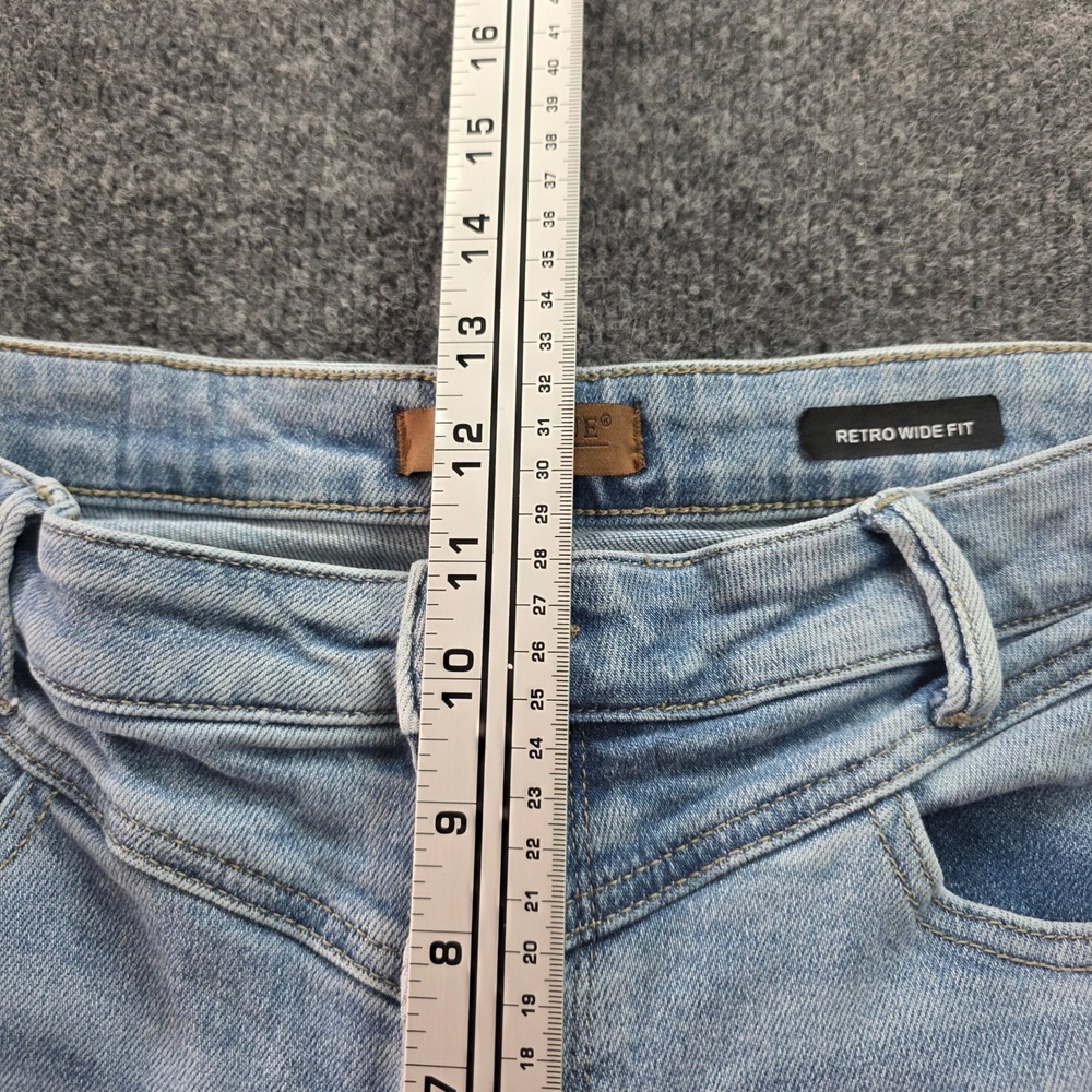 Judy Blue Retro Wide Fit Jeans Light Wash High Rise Stretch Denim 15/32 Womens - Picture 10 of 12